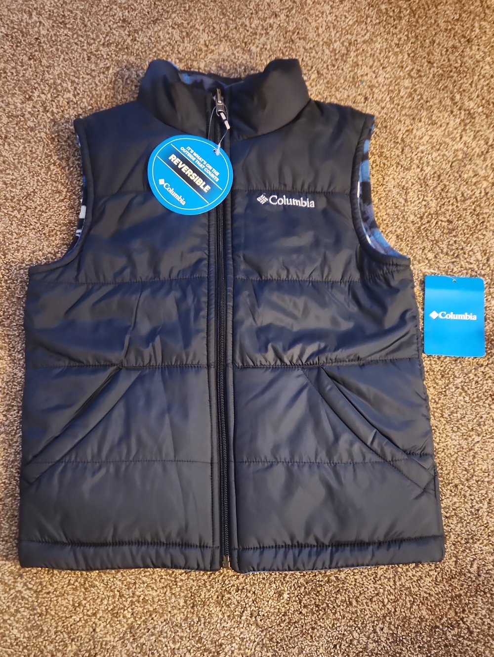 NWT Columbia - Reversible Winter Vest - Size Youth Small
